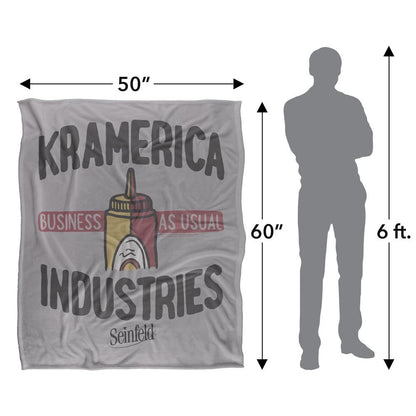 Multicoloured - Pack Shot - Seinfeld Kramerica Industries Blanket