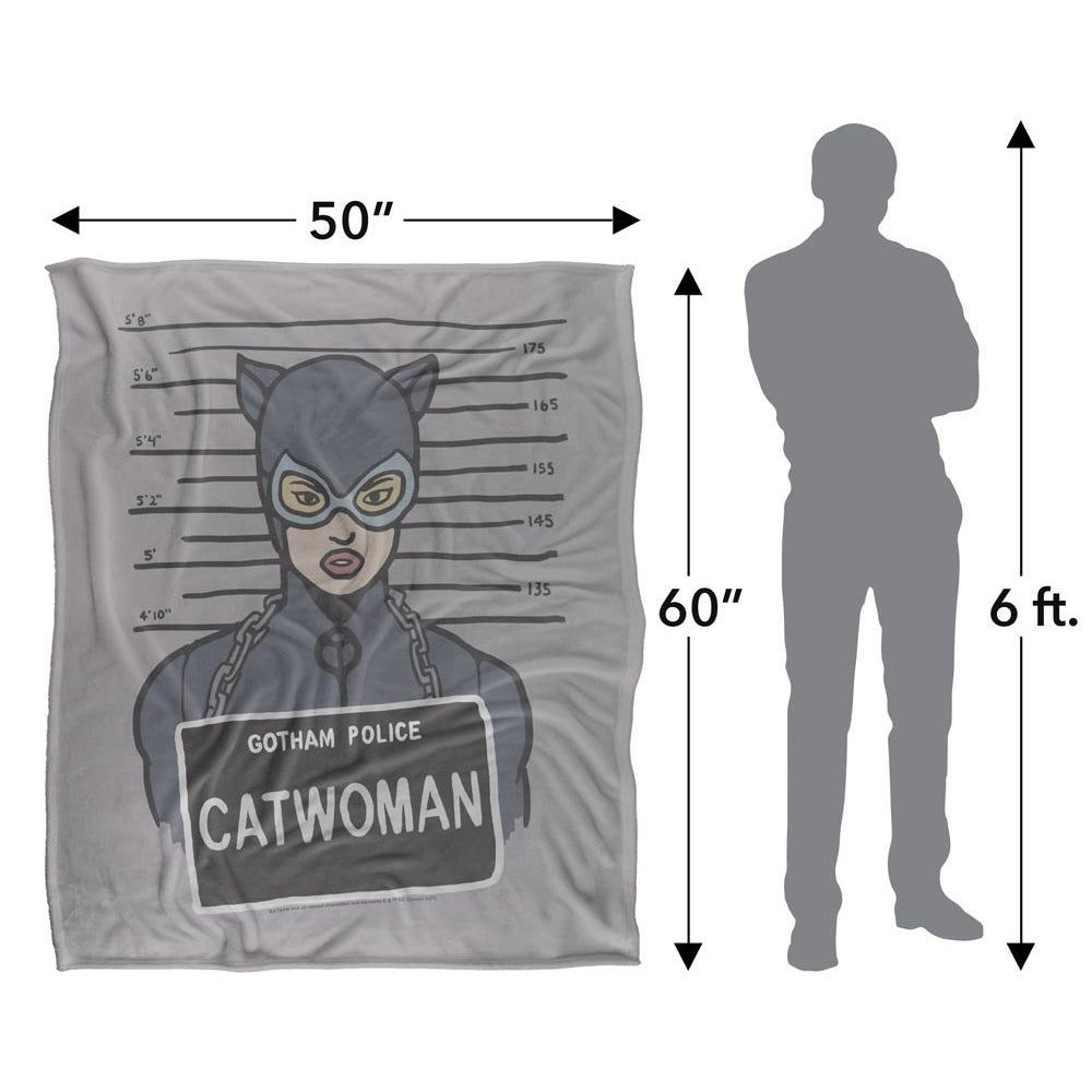 Multicoloured - Pack Shot - Batman Line Up Catwoman Blanket
