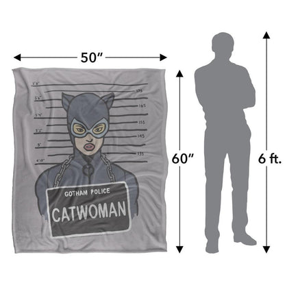 Multicoloured - Pack Shot - Batman Line Up Catwoman Blanket