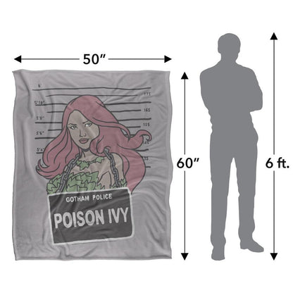 Multicoloured - Pack Shot - Batman Line Up Poison Ivy Blanket