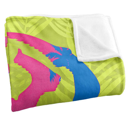 Multicoloured - Back - Blue Beetle Silhouette Blanket