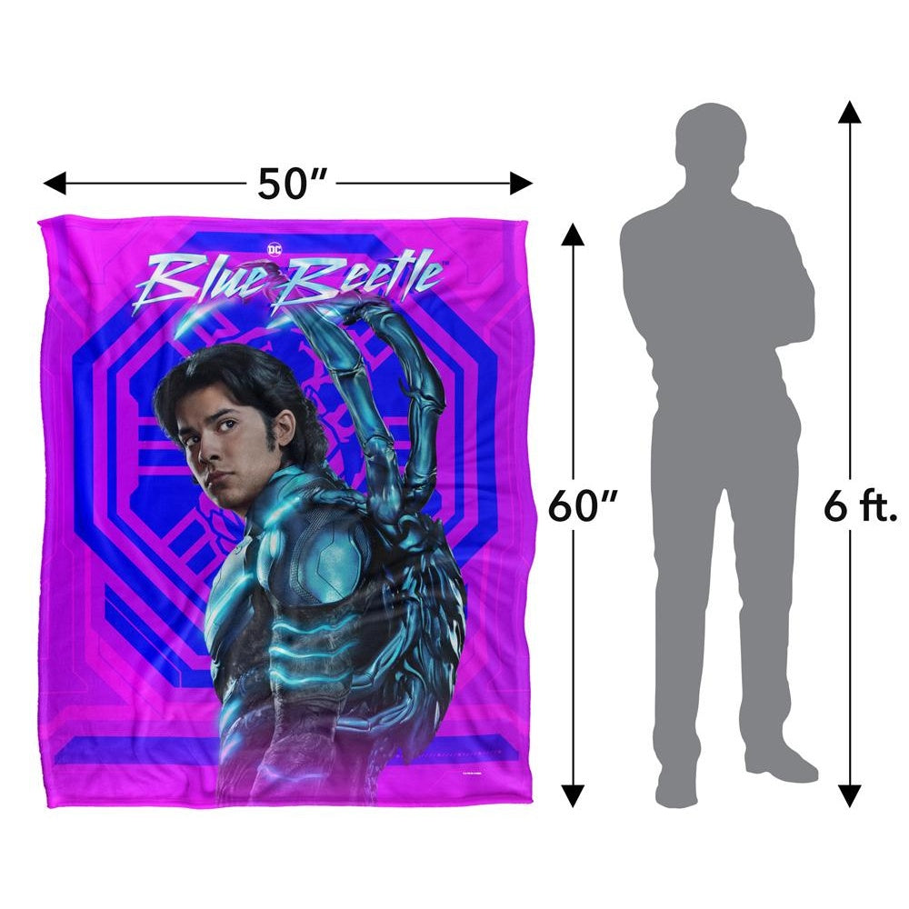 Multicoloured - Pack Shot - Blue Beetle Unmasked Blanket