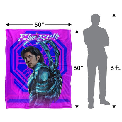 Multicoloured - Pack Shot - Blue Beetle Unmasked Blanket
