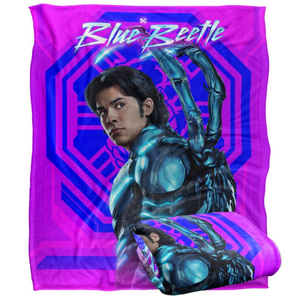 Multicoloured - Side - Blue Beetle Unmasked Blanket