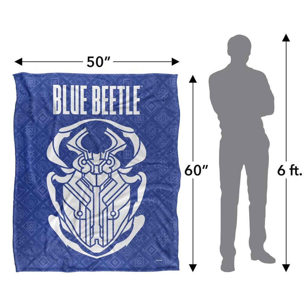 Multicoloured - Pack Shot - Blue Beetle Repeat Print Blanket