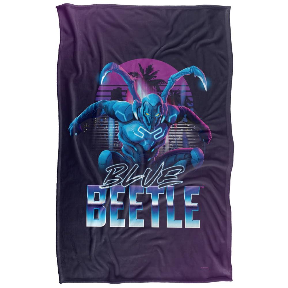 Beetle-Blue - Front - Blue Beetle Pose Blanket