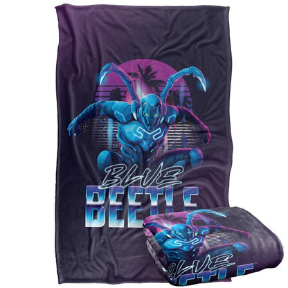Beetle-Blue - Back - Blue Beetle Pose Blanket