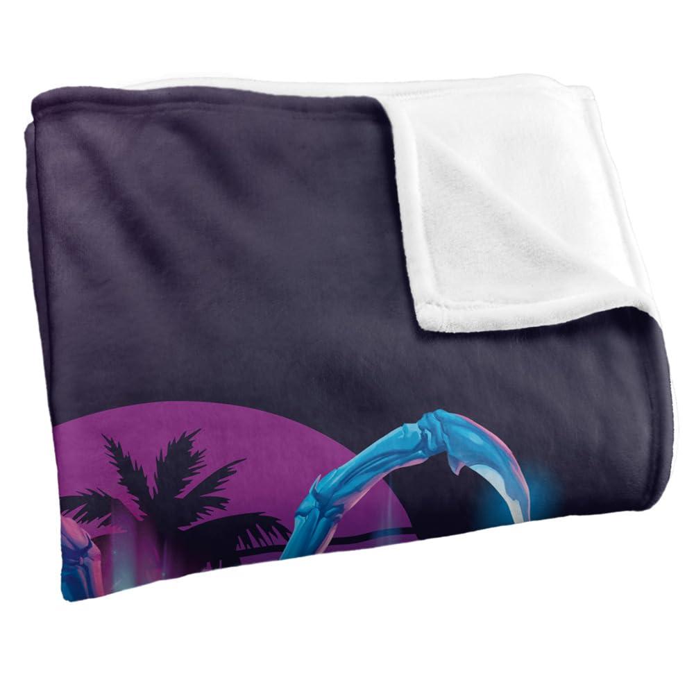 Beetle-Blue - Side - Blue Beetle Pose Blanket