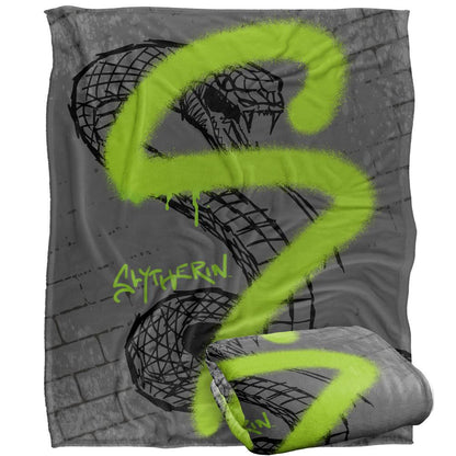 Multicoloured - Side - Harry Potter Slytherin Graffiti Blanket