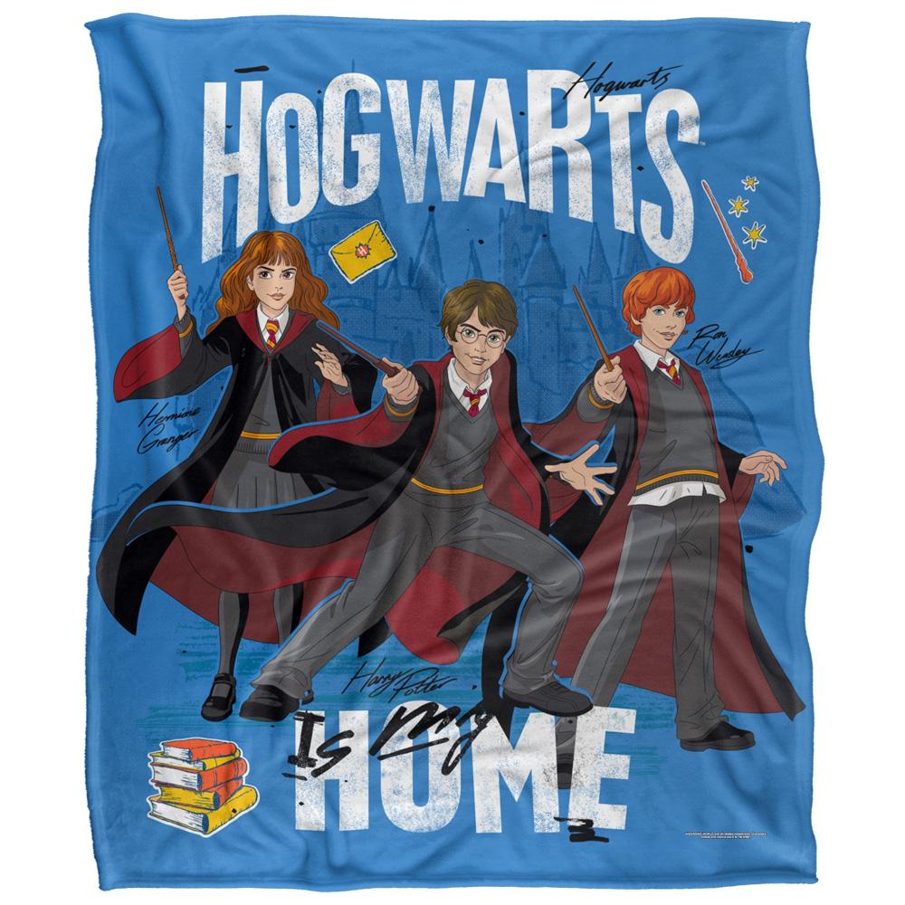 Multicoloured - Front - Harry Potter Hogwarts Is My Home Blanket