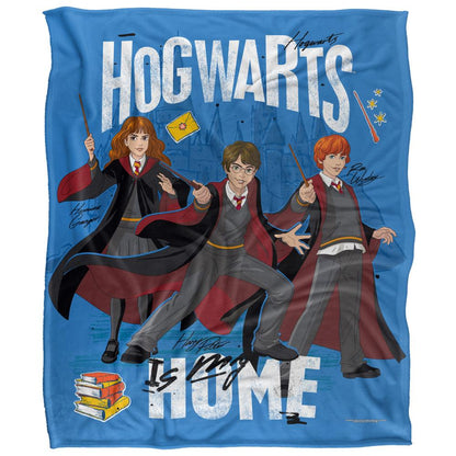 Multicoloured - Front - Harry Potter Hogwarts Is My Home Blanket