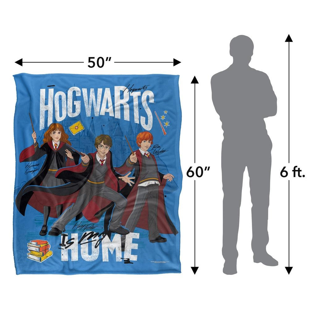 Multicoloured - Pack Shot - Harry Potter Hogwarts Is My Home Blanket