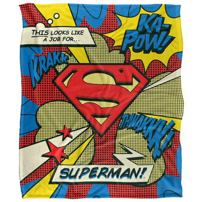 Multicoloured - Front - Superman This Looks Like A Job Blanket