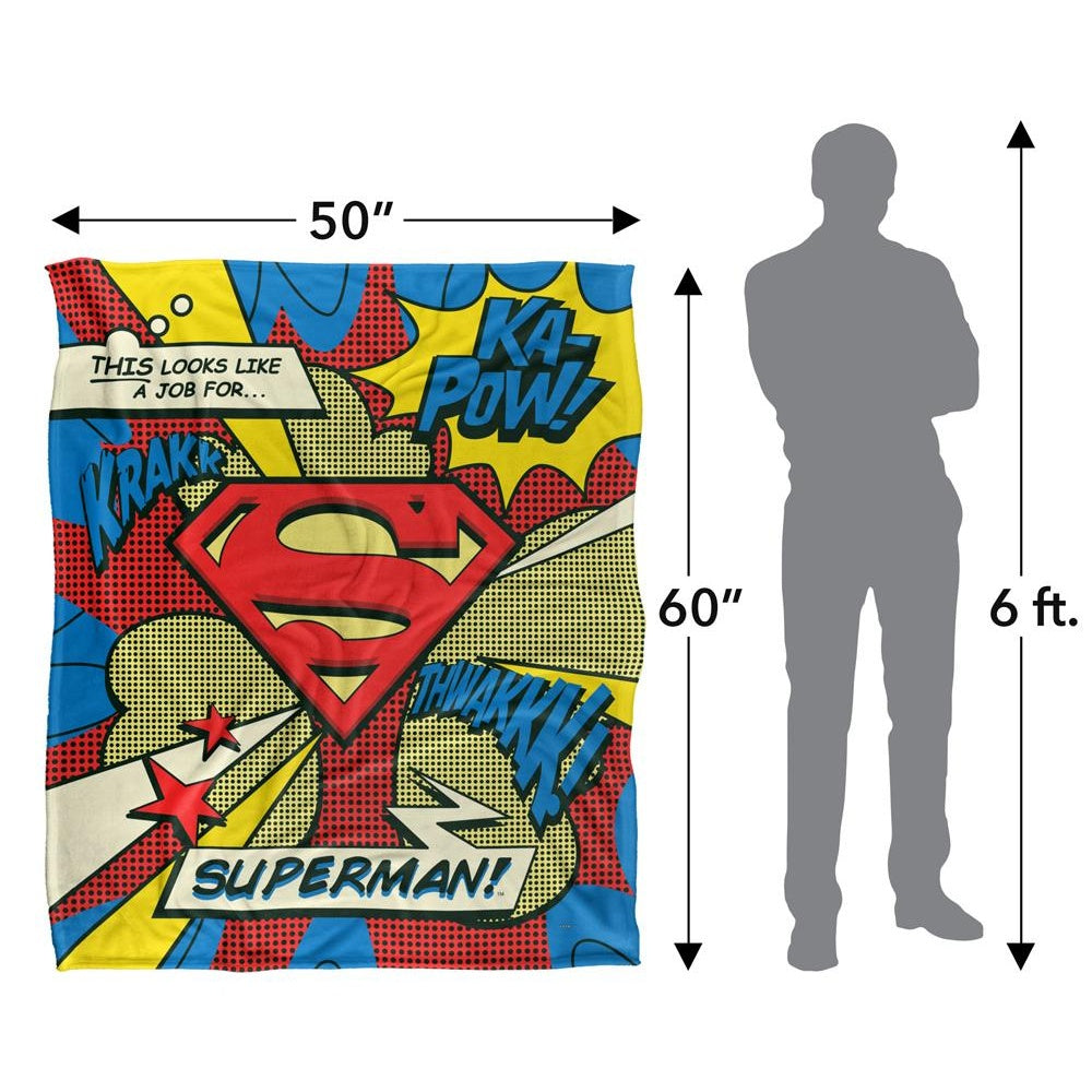 Multicoloured - Pack Shot - Superman This Looks Like A Job Blanket