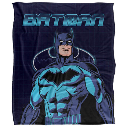 Multicoloured - Front - Batman Cityscape Blanket