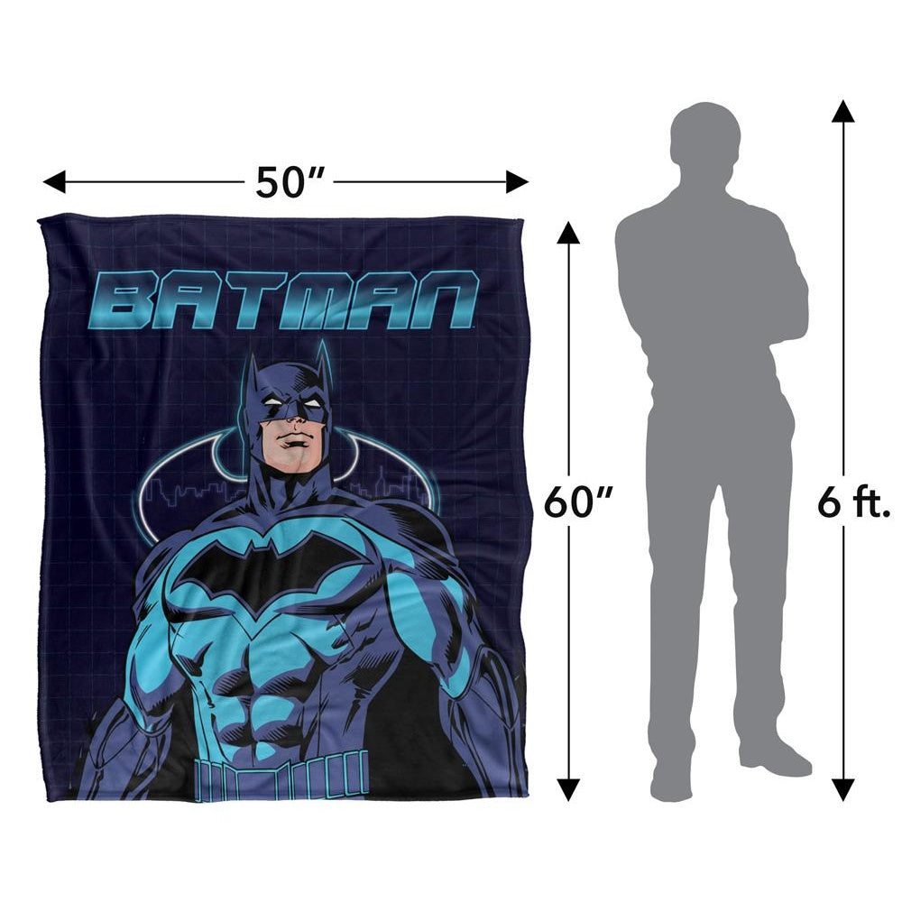Multicoloured - Pack Shot - Batman Cityscape Blanket