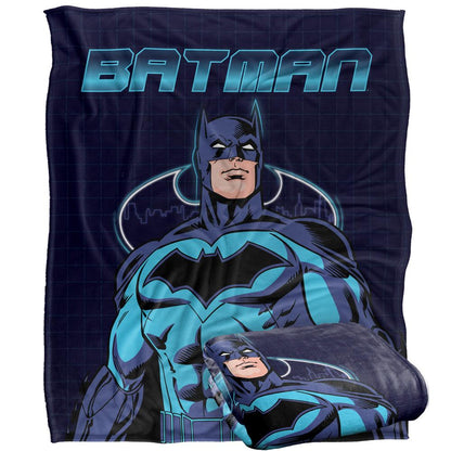Multicoloured - Side - Batman Cityscape Blanket