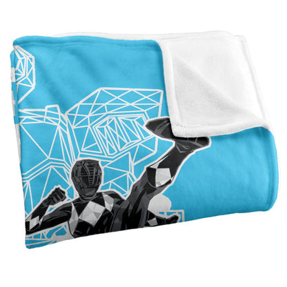 Multicoloured - Back - Power Rangers Polygon Blanket