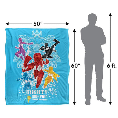 Multicoloured - Pack Shot - Power Rangers Polygon Blanket