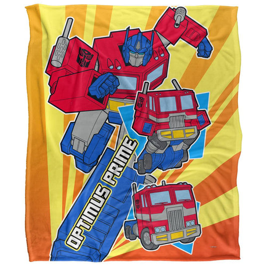 White - Front - Transformers Optimus Prime Blanket