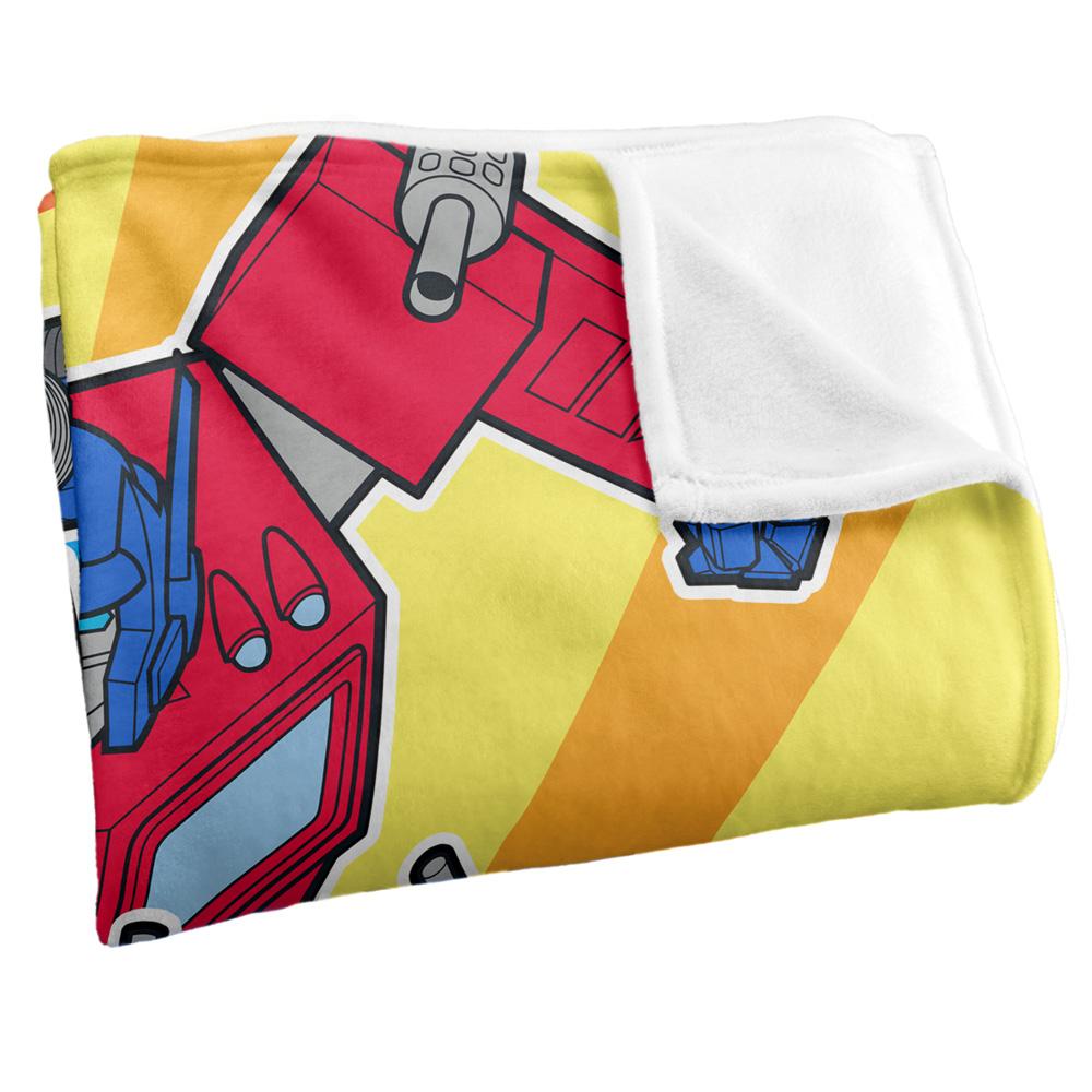 White - Back - Transformers Optimus Prime Blanket