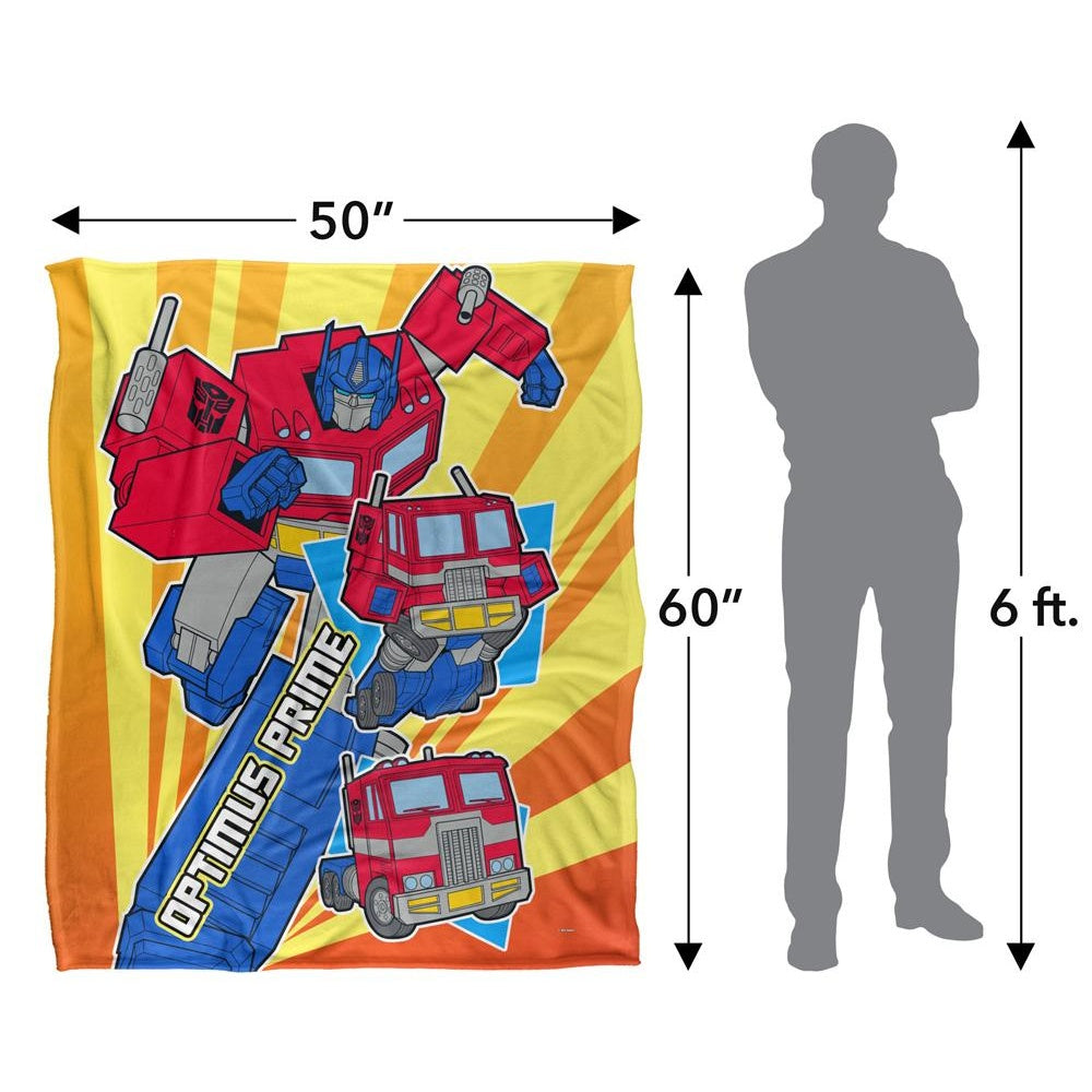 White - Pack Shot - Transformers Optimus Prime Blanket