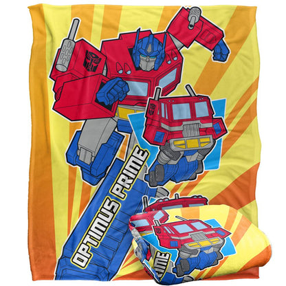 White - Side - Transformers Optimus Prime Blanket