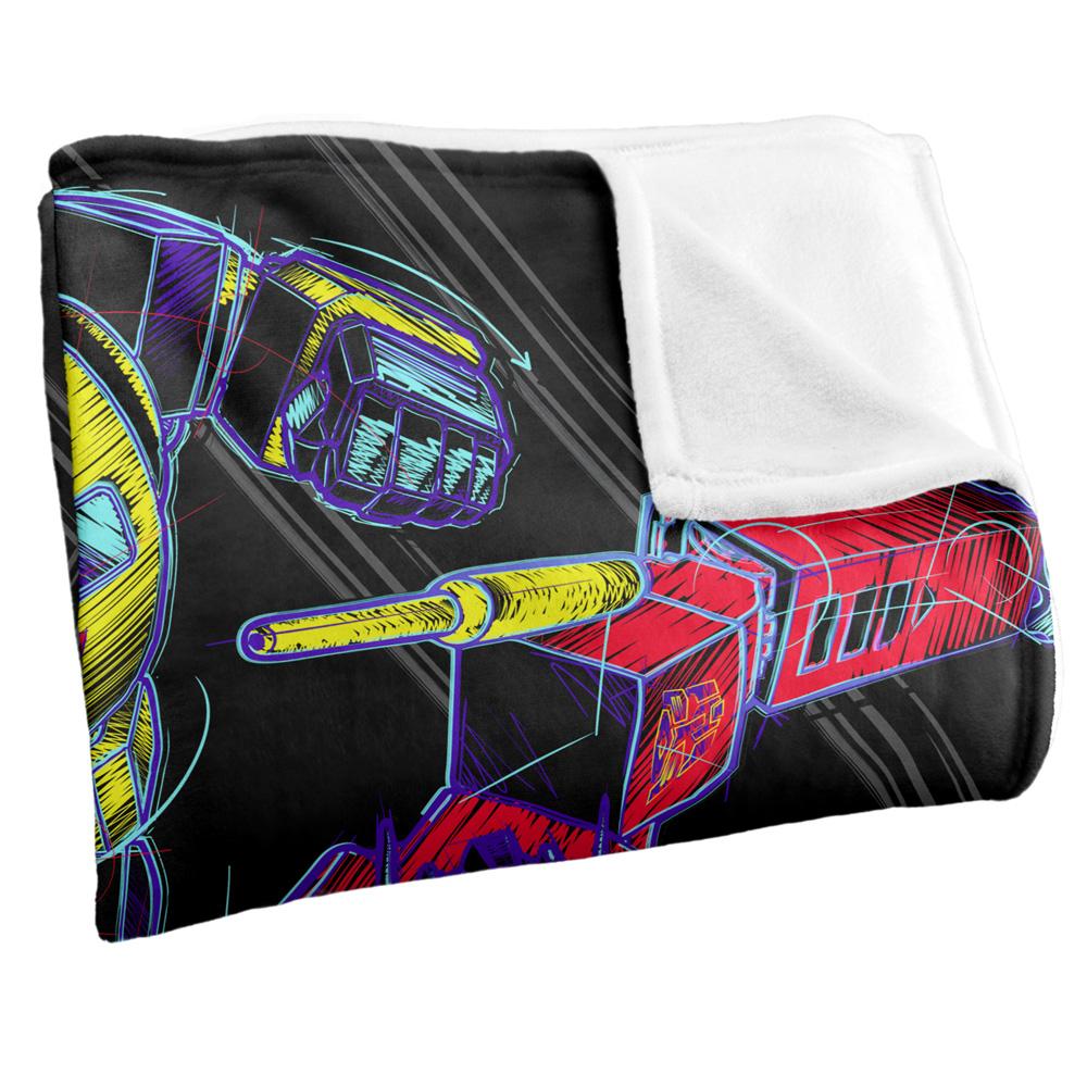 Multicoloured - Back - Transformers Sketch Optimus Prime & Bumblebee Blanket