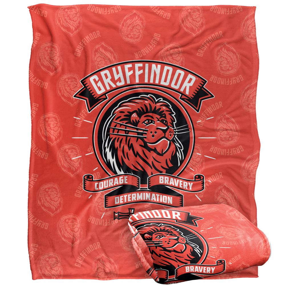 Multicoloured - Side - Harry Potter Courage, Bravery, Determination Gryffindor Blanket