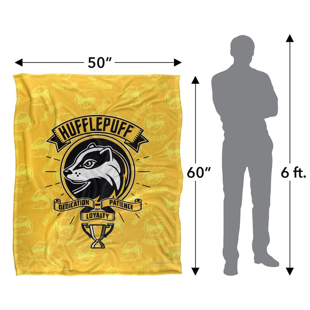 Multicoloured - Pack Shot - Harry Potter Dedication, Patience, Loyalty Hufflepuff Blanket