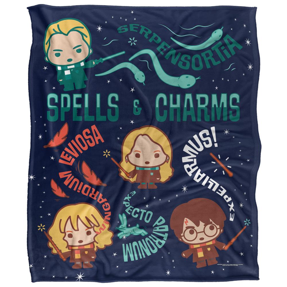 Multicoloured - Front - Harry Potter Spells & Charms Chibi Blanket