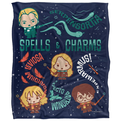 Multicoloured - Front - Harry Potter Spells & Charms Chibi Blanket