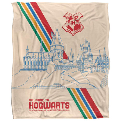 Multicoloured - Front - Harry Potter Welcome To Hogwarts Blanket