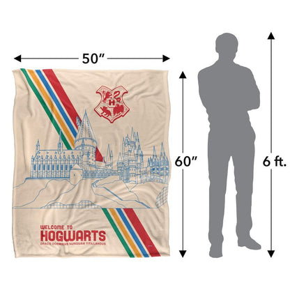 Multicoloured - Pack Shot - Harry Potter Welcome To Hogwarts Blanket