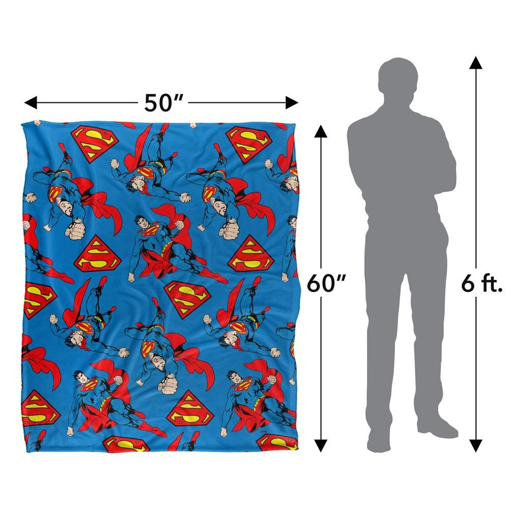 Multicoloured - Pack Shot - Superman All-Over Print Blanket