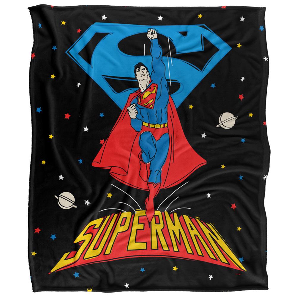 Multicoloured - Front - Superman Action Pose Blanket