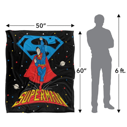 Multicoloured - Pack Shot - Superman Action Pose Blanket