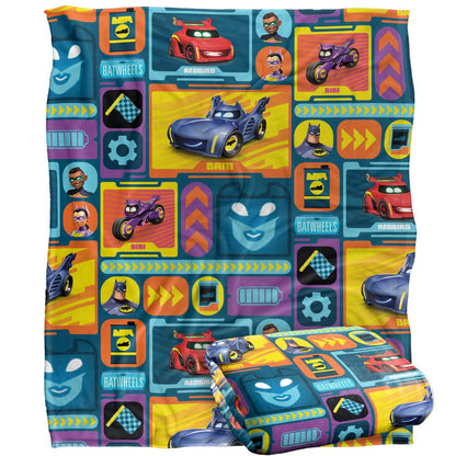 Multicoloured - Side - Batwheels Characters Blanket
