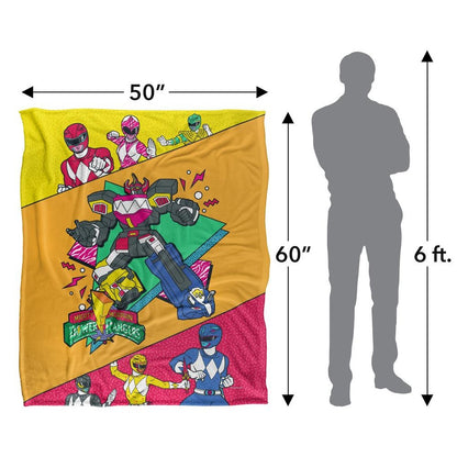 Multicoloured - Pack Shot - Power Rangers Megazord Blanket