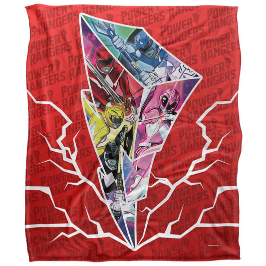 Multicoloured - Front - Power Rangers Lightning Bolt Blanket