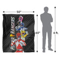 Multicoloured - Pack Shot - Power Rangers Stacked Blanket