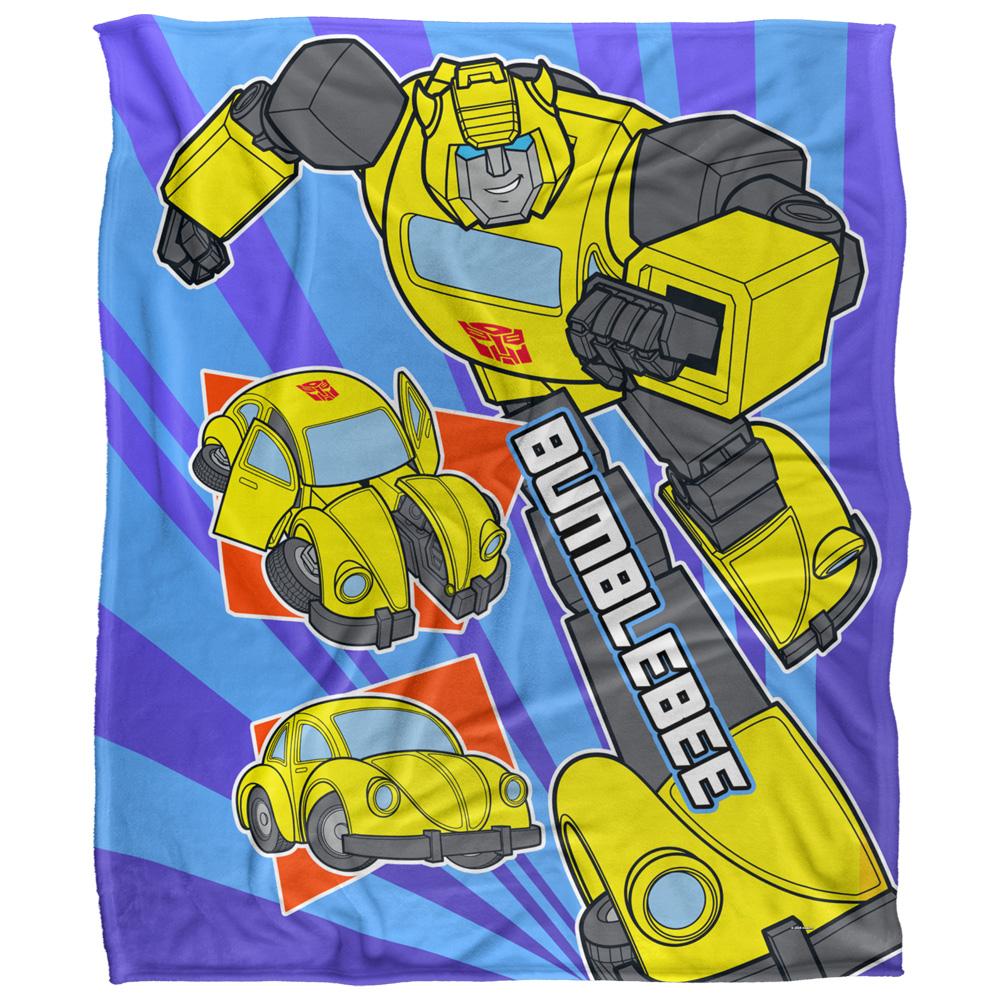 White - Front - Transformers Bumblebee Blanket
