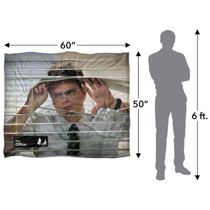 Multicoloured - Pack Shot - The Office Peek Dwight Blanket