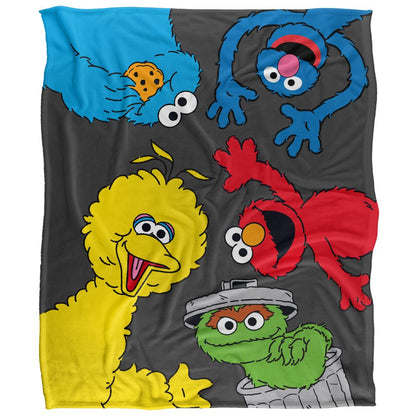 Multicoloured - Front - Sesame Street Group Pose Blanket