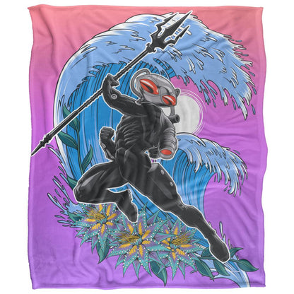 Multicoloured - Front - Aquaman Surf Black Manta Blanket