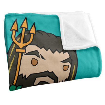 Multicoloured - Back - Aquaman Chibi Blanket