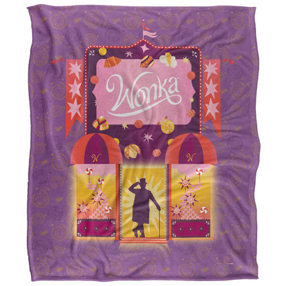 Multicoloured - Front - Wonka Outline Blanket