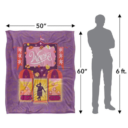 Multicoloured - Pack Shot - Wonka Outline Blanket