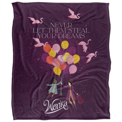 Multicoloured - Front - Wonka Never Let Them Steal Your Dreams Blanket