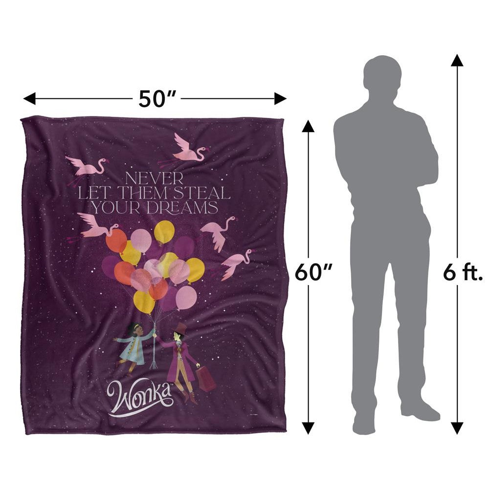 Multicoloured - Pack Shot - Wonka Never Let Them Steal Your Dreams Blanket